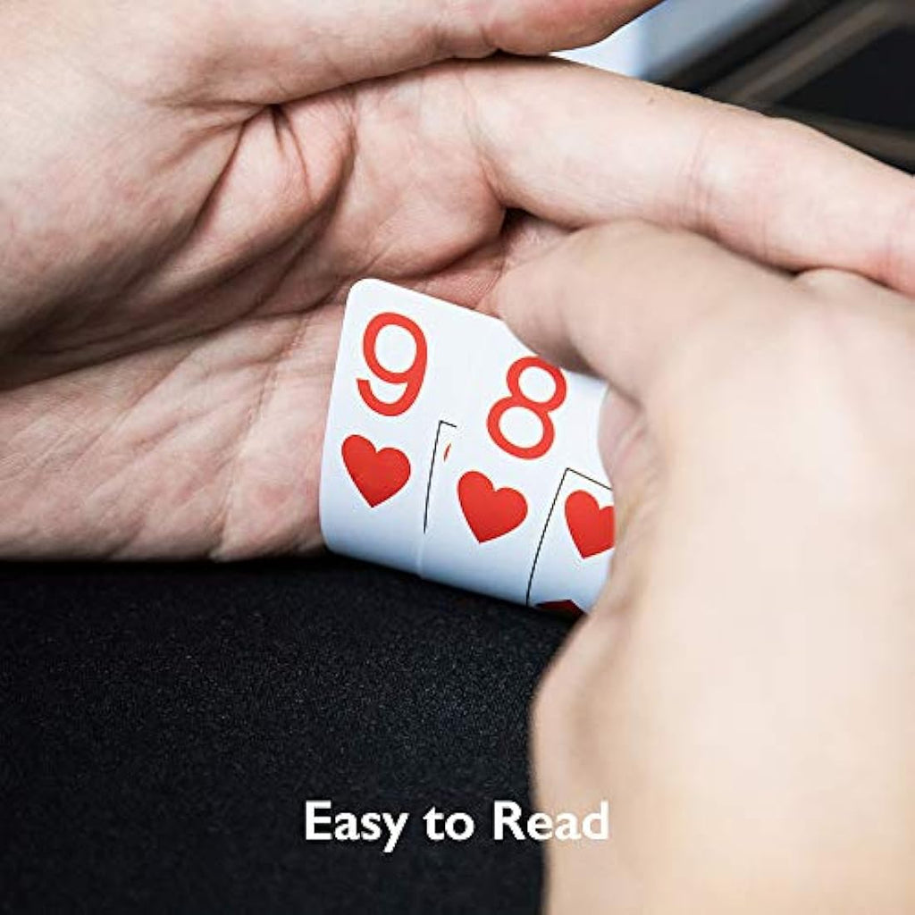 SLOWPLAY 100% Plastic Playing Cards - 10-Deck Set, Jumbo Index, Waterproof