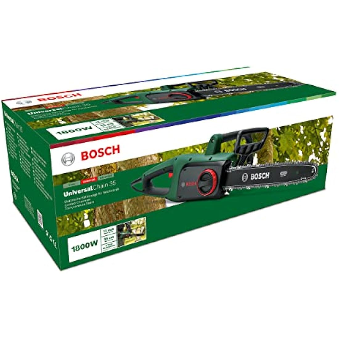Bosch UniversalChain 35 Electric Chainsaw – 1800W, 12m/s Chain Speed