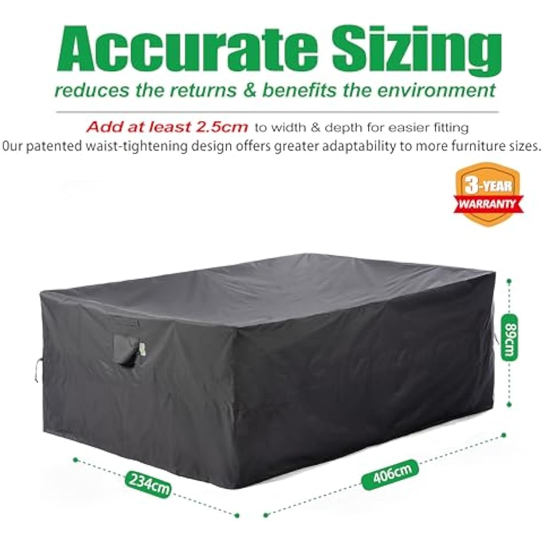 F&J Outdoors Extra Large Garden Furniture Cover | Waterproof Heavy Duty