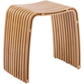 Jolof Store Bamboo Stool – Modern M-Shaped Shoe Bench & Bathroom Seat