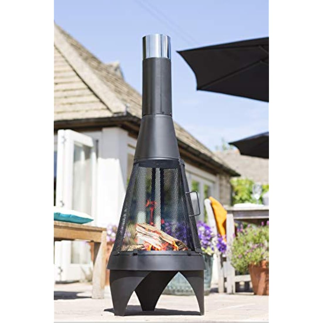 Colorado Mesh Steel Chimenea – 125cm Outdoor Patio Heater