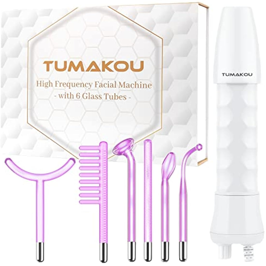 TUMAKOU 6-in-1 High Frequency Wand | Argon Purple Light Facial Machine