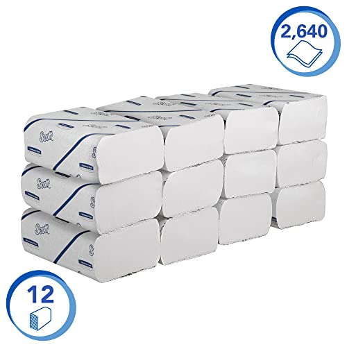Scott Essential 6636 Narrow-Fold Paper Hand Towels - 2,640 Sheets