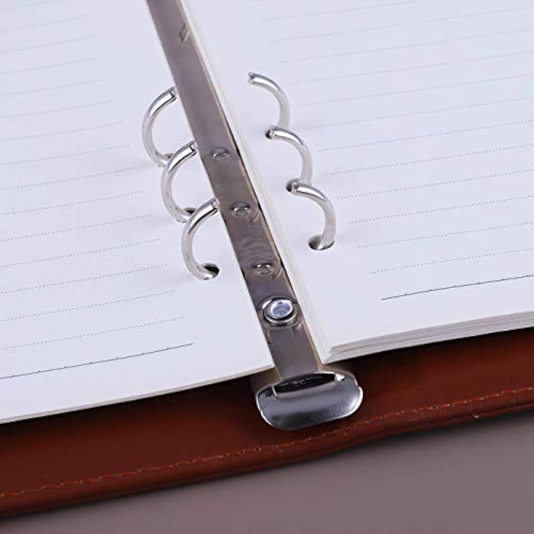 Jolof Store A5 Ring Binder - Refillable PU Leather Budget Notebook, Brown