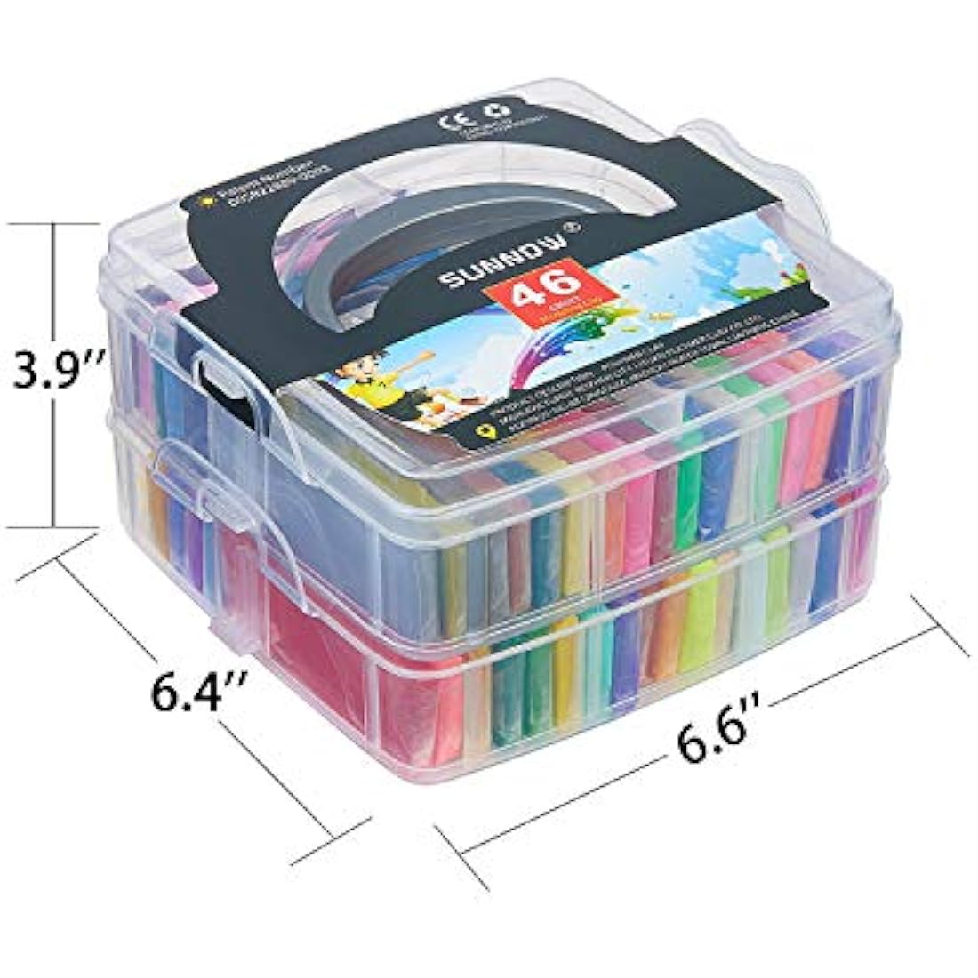 SUNNOW Polymer Clay Set – 46 Colors Modelling Kit for Kids DIY Crafts