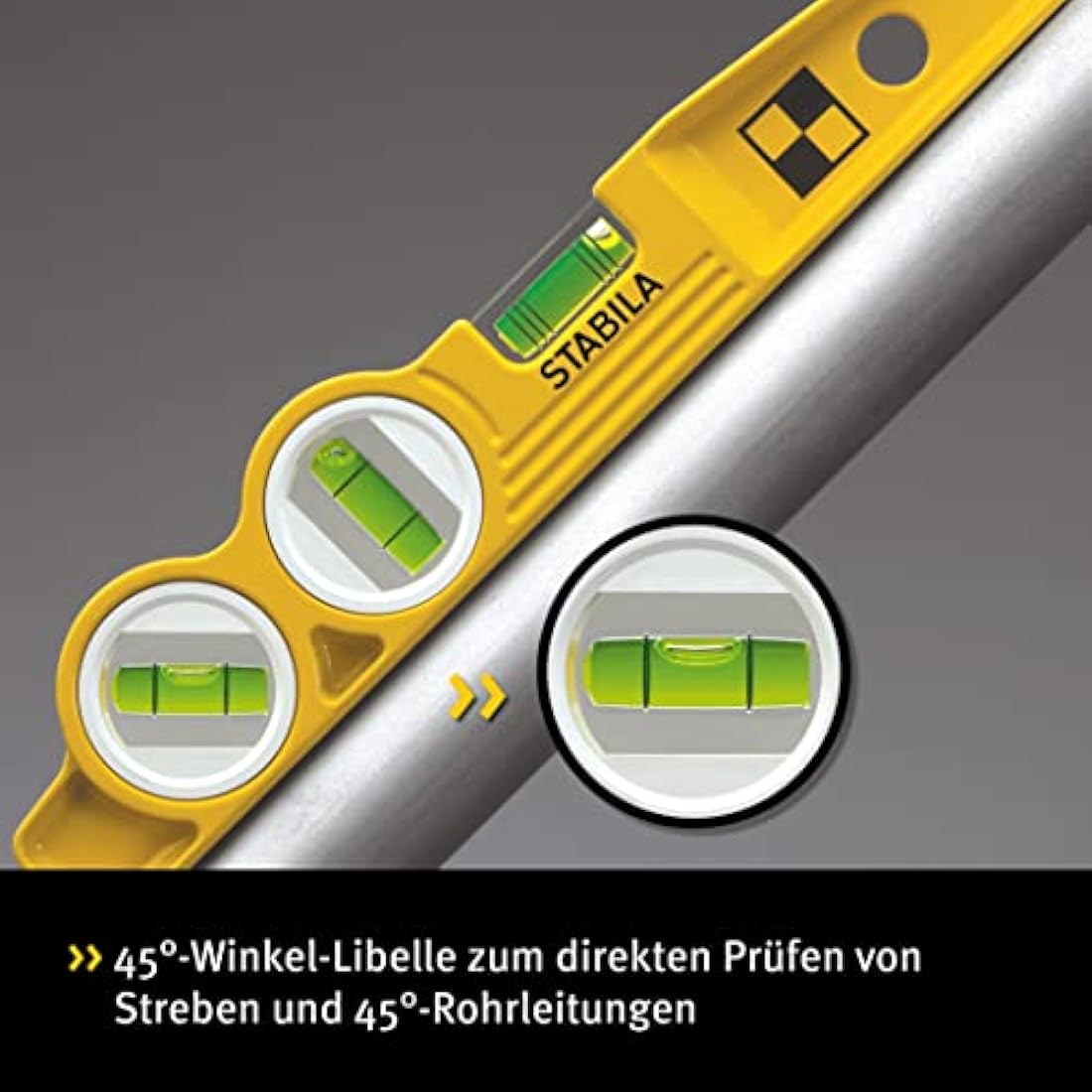 Stabila 81 SV REM W45 Torpedo Spirit Level with Slope Vials & Bag