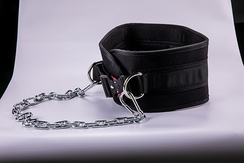 MANUEKLEAR Quick Locking Dip Belt | Heavy Duty Weightlifting Belt with Chain