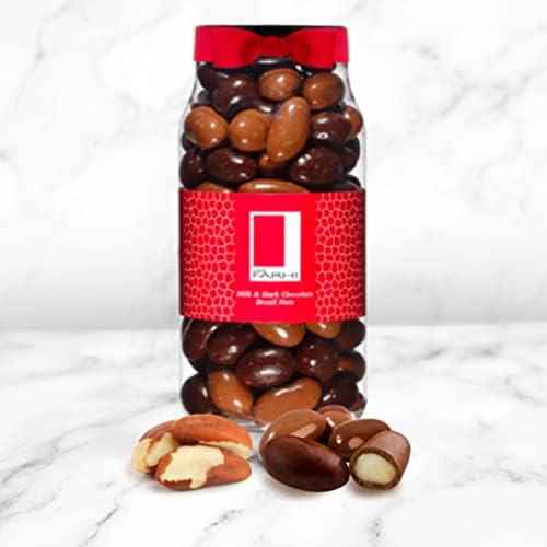 Rita Farhi Milk & Dark Chocolate Covered Brazil Nuts Gift Jar – 740g