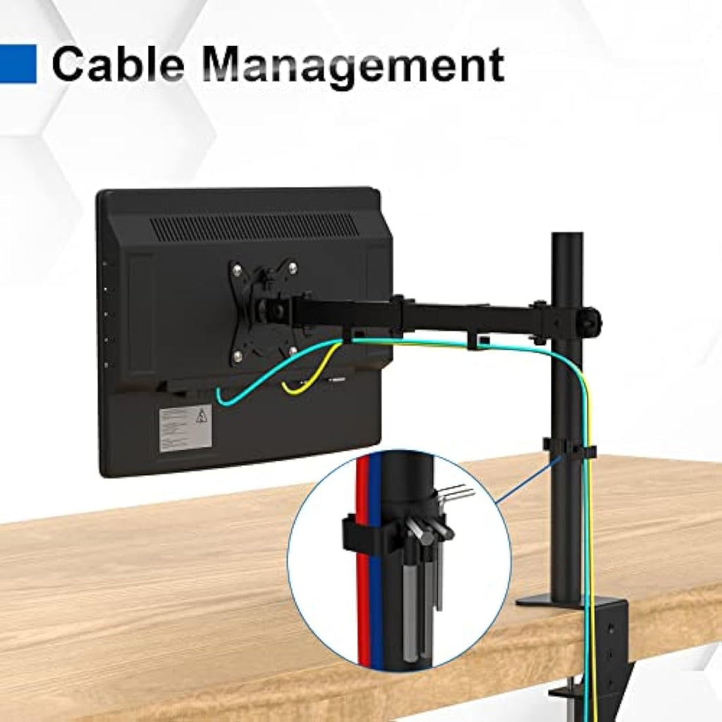 GRIFEMA Single Monitor Arm Desk Mount | 13-32" VESA Stand | 10kg Capacity