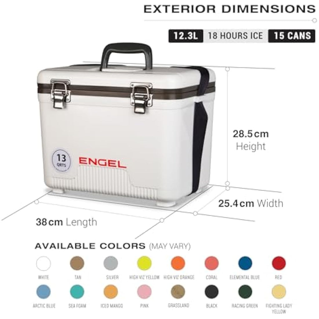 Engel 12.3L Leak-Proof Cooler Box | Insulated Dry Box for 15 Cans
