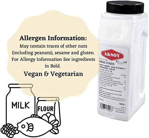 Aksoy Double Acting Baking Powder – 1KG Vegan Leavening Agent