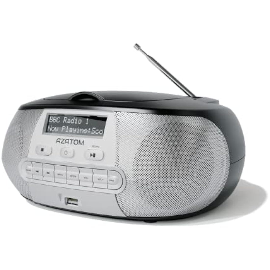 Azatom Zenith Z2 Portable CD Player | DAB/DAB+ Radio, Bluetooth & USB