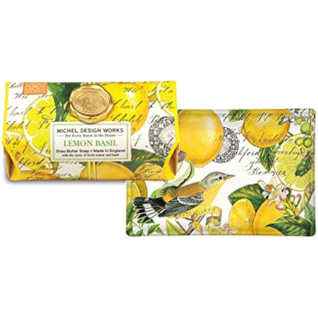 Michel Design Works Lemon Basil Large Soap Bar with Shea Butter – 260g
