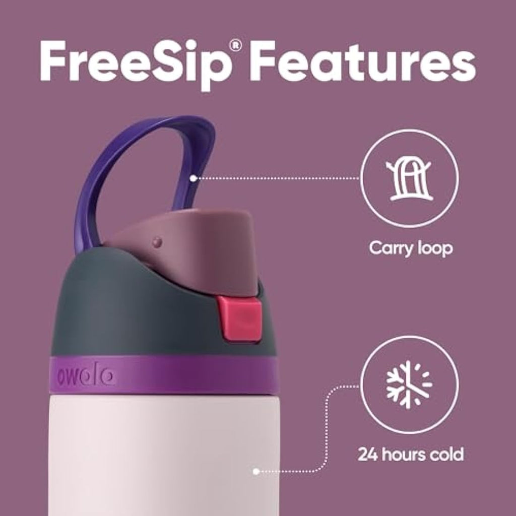 Owala FreeSip Insulated Stainless Steel Water Bottle | 710ml Dreamy Field