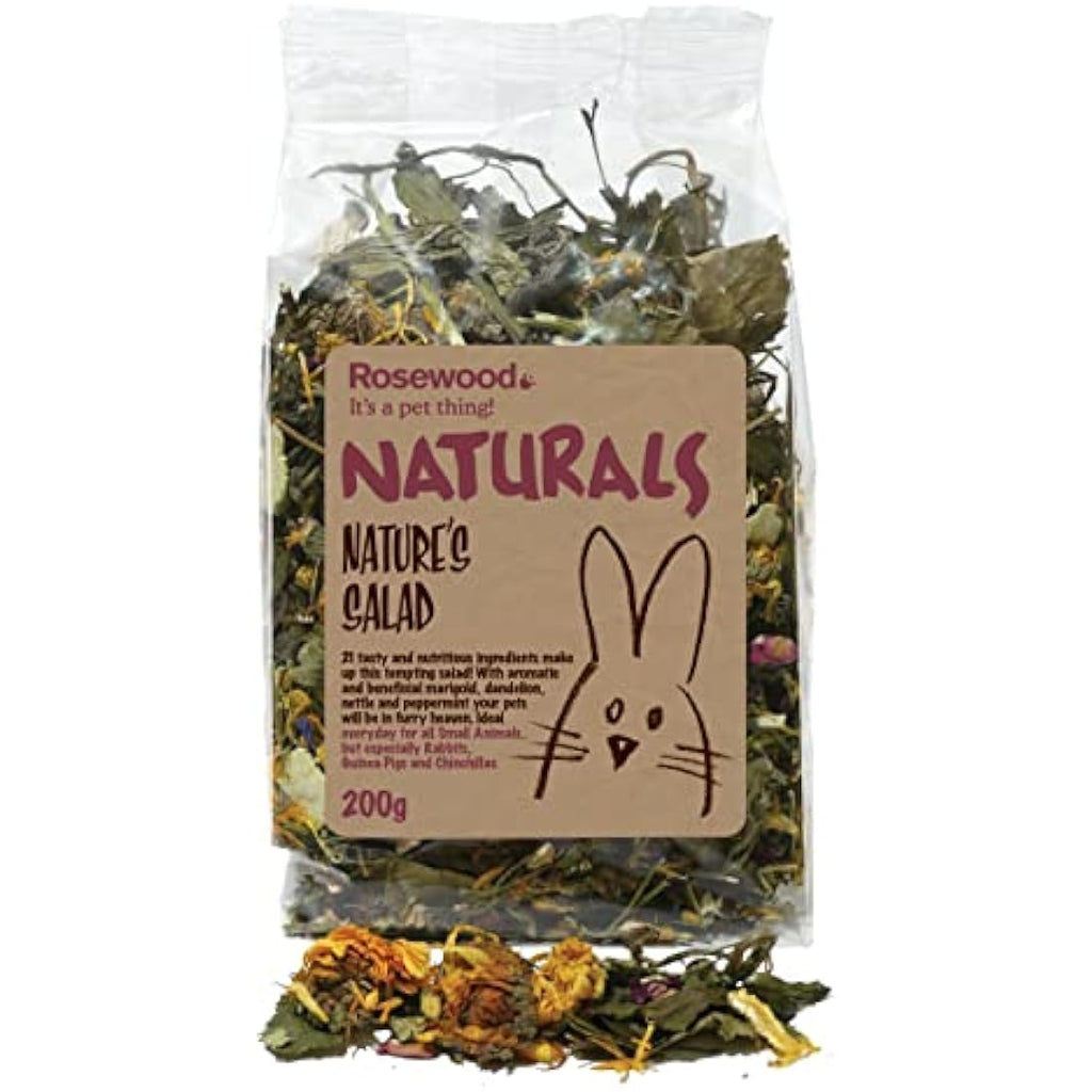 Rosewood Naturals Nature’s Salad - 21 Ingredient Small Animal Treat, 200g
