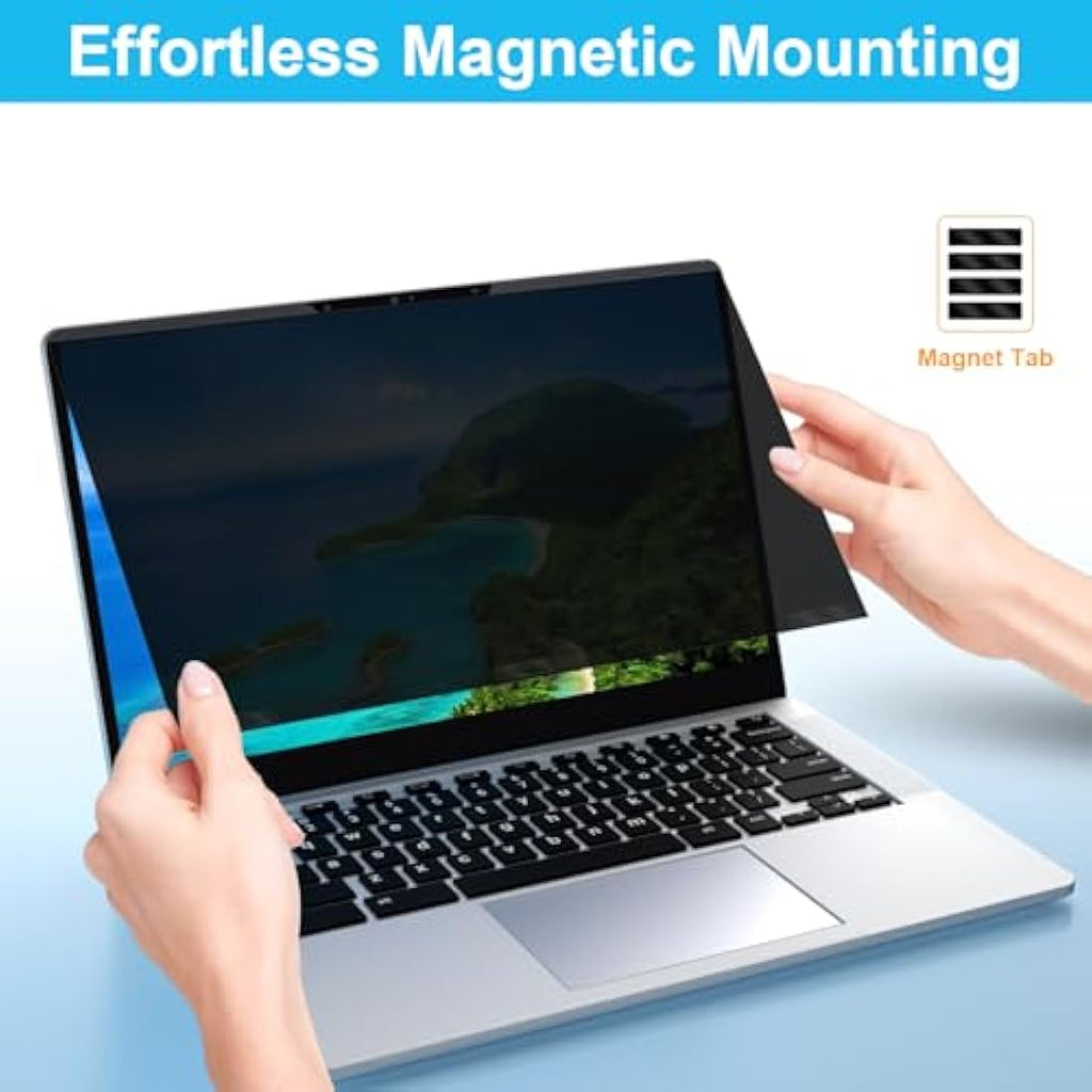 ZOEGAA 14 Inch Magnetic Laptop Privacy Screen | Blue Light Blocking
