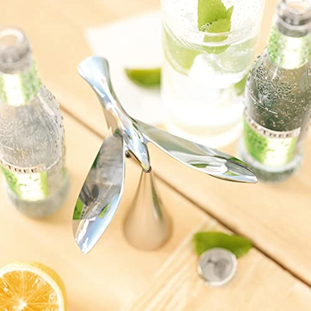 Umbra Tipsy Bottle Opener – Sculptural Polished Metal Bar Accessory