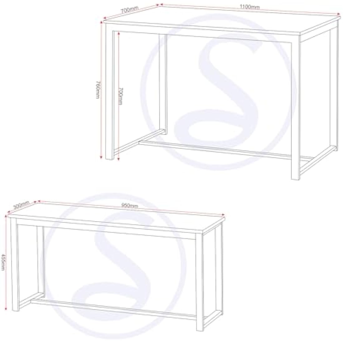 Seconique Lincoln 3 Piece Dining Bench Set | Stone Effect & Black