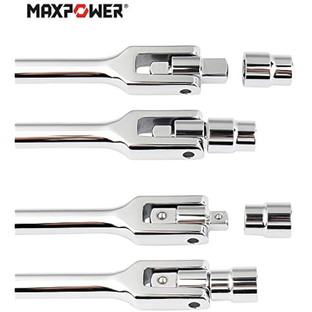 MAXPOWER 2-in-1 Breaker Bar | 1/2" & 3/8" Dual-Drive Wheel Nut Spanner