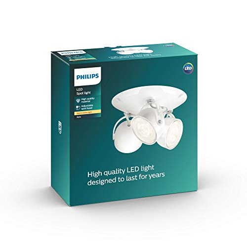 Philips Dyna LED 3-Bulb Ceiling Spotlight – Black Swivel Light