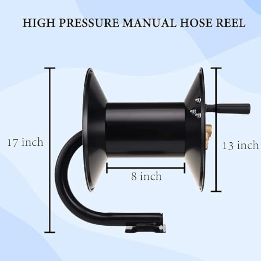 M MINGLE Heavy Duty Steel Pressure Washer Hose Reel, 150ft, 4000 PSI