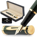Wordsworth & Black Fountain Pen Set - Racing Green Medium Nib with Ink