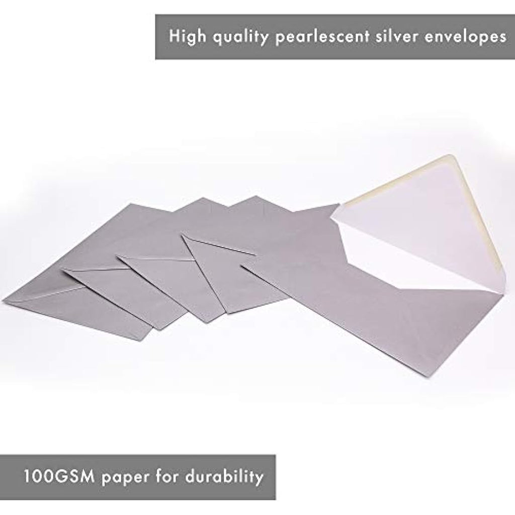 Pukka Post C5 Gummed Envelopes – Silver 100GSM Postal Pack of 25