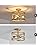 Jolof Store Gold 3-Light Semi-Flush Mount Farmhouse Industrial Chandelier