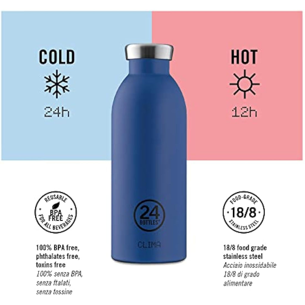 24Bottles Clima – 500ml Insulated Stainless Steel Thermal Water Bottle