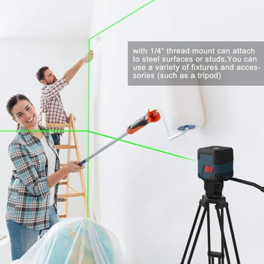 RockSeed Green Laser Level – Self-Leveling Cross Line with IP54 Protection
