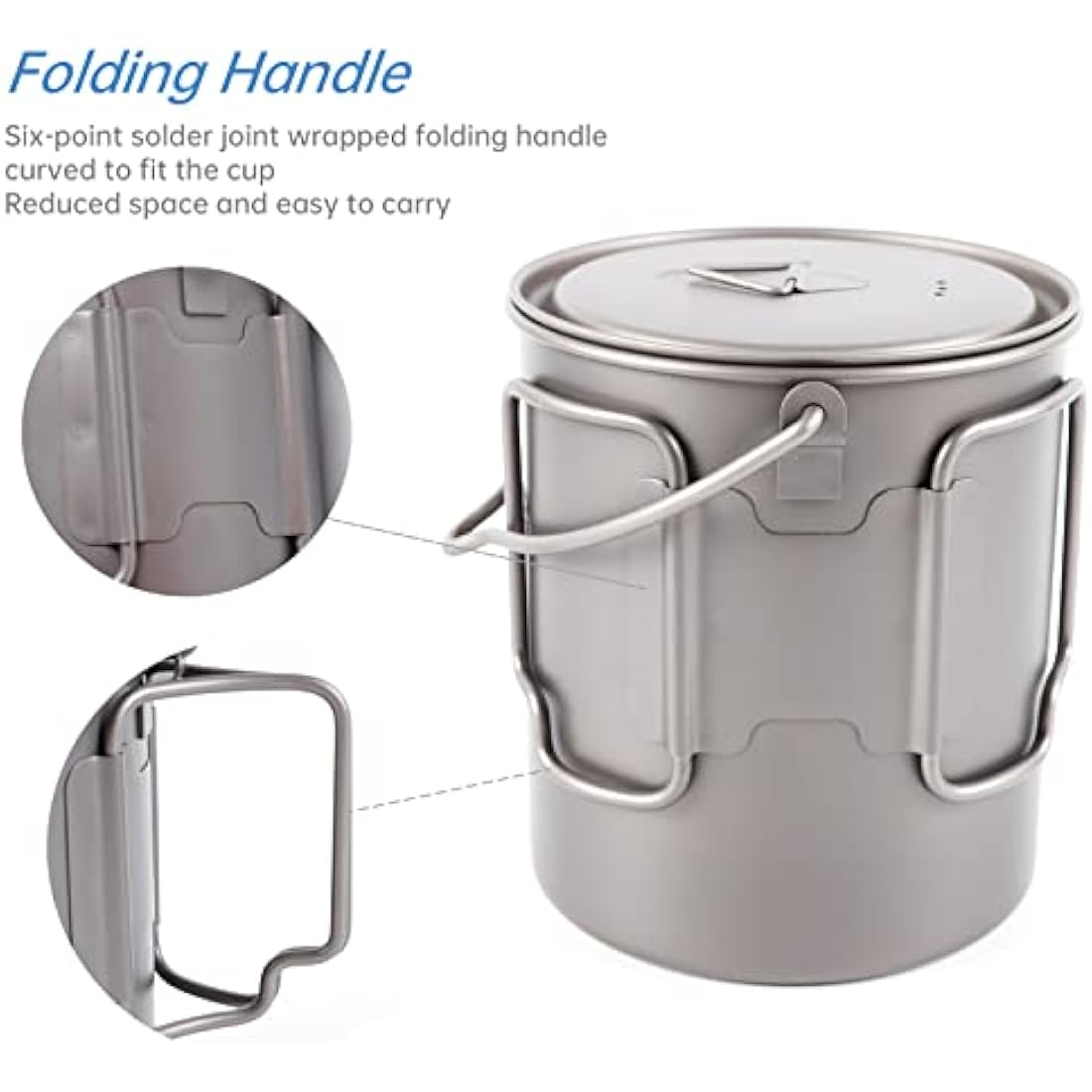TOAKS Titanium 750ml Pot | Ultralight Camping Mug with Bail Handle