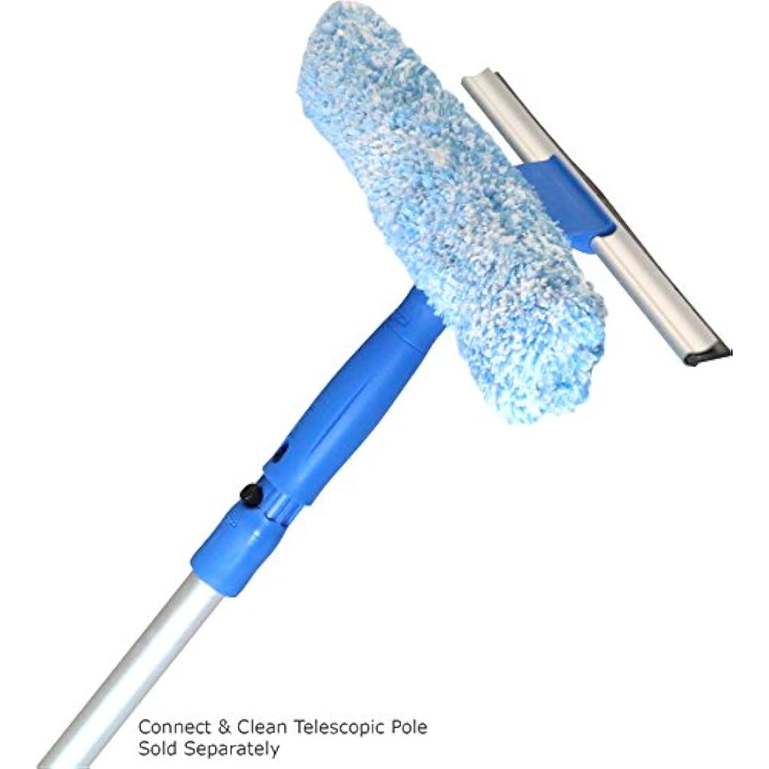 Unger 6-inch 2-in-1 Microfiber Scrubber and Window Squeegee – Blue