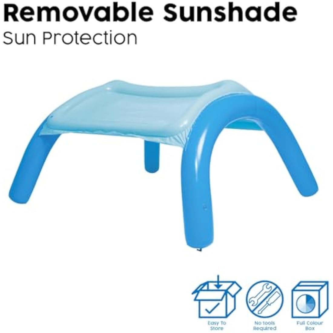 Bestway Inflatable Kids Paddling Pool with Detachable Sunshade Canopy