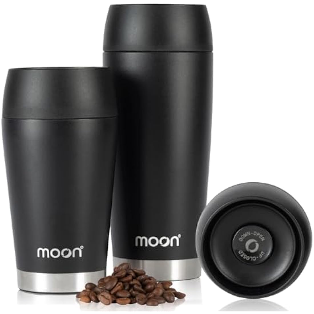 Moon 360° Leakproof Travel Mug – Insulated Stainless Steel Cup, 450ml