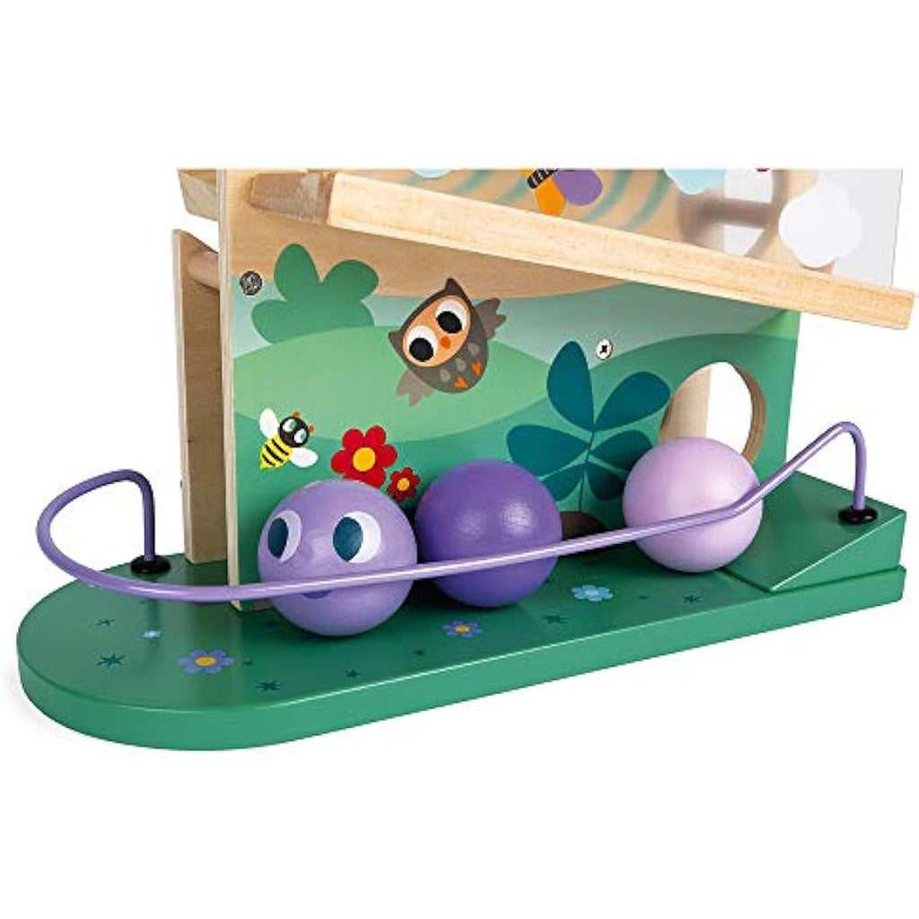 Janod Wooden Caterpillar Ball Track – Toddler Sensory & Motor Toy