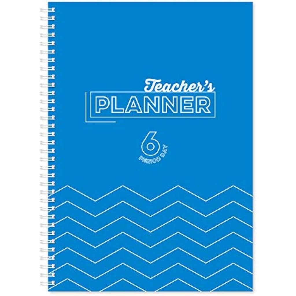 Silvine A4 Teacher's Academic Planner – 6 Period Hardback, Blue