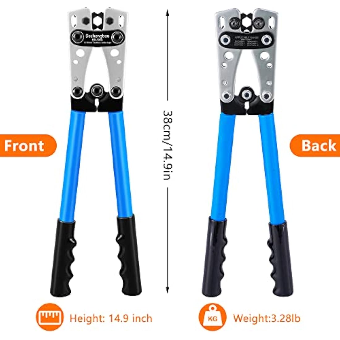 Jolof Store HX-50B Battery Cable Lug Crimper Tool for 6-50mm² Wire