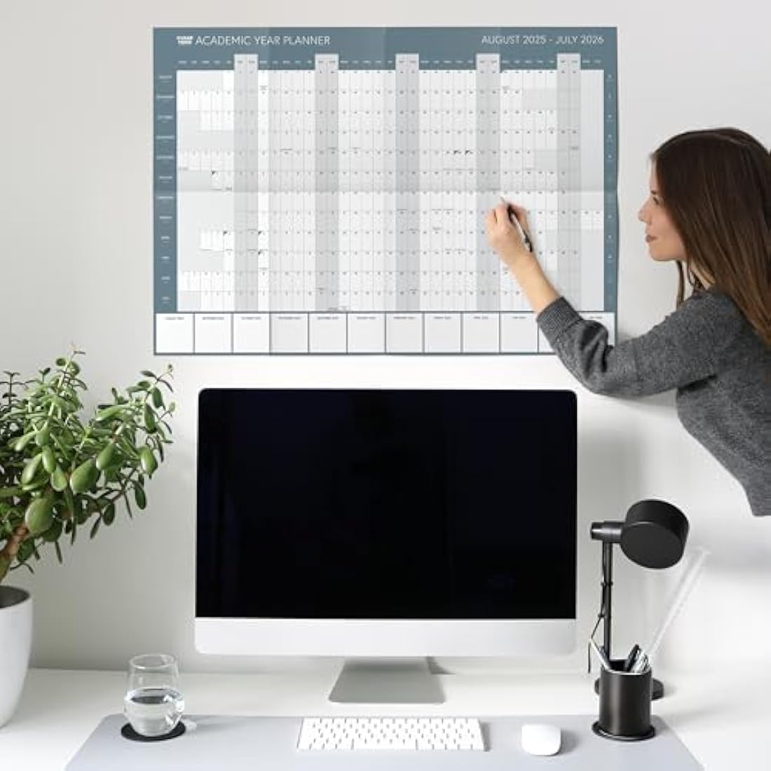 Clear Mind Concepts A1 Academic Wall Planner 2025-2026 | Monthly Organizer