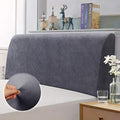 TAOCOCO Velvet King Headboard Cover – Elastic Stretch Slipcover, Dark Grey