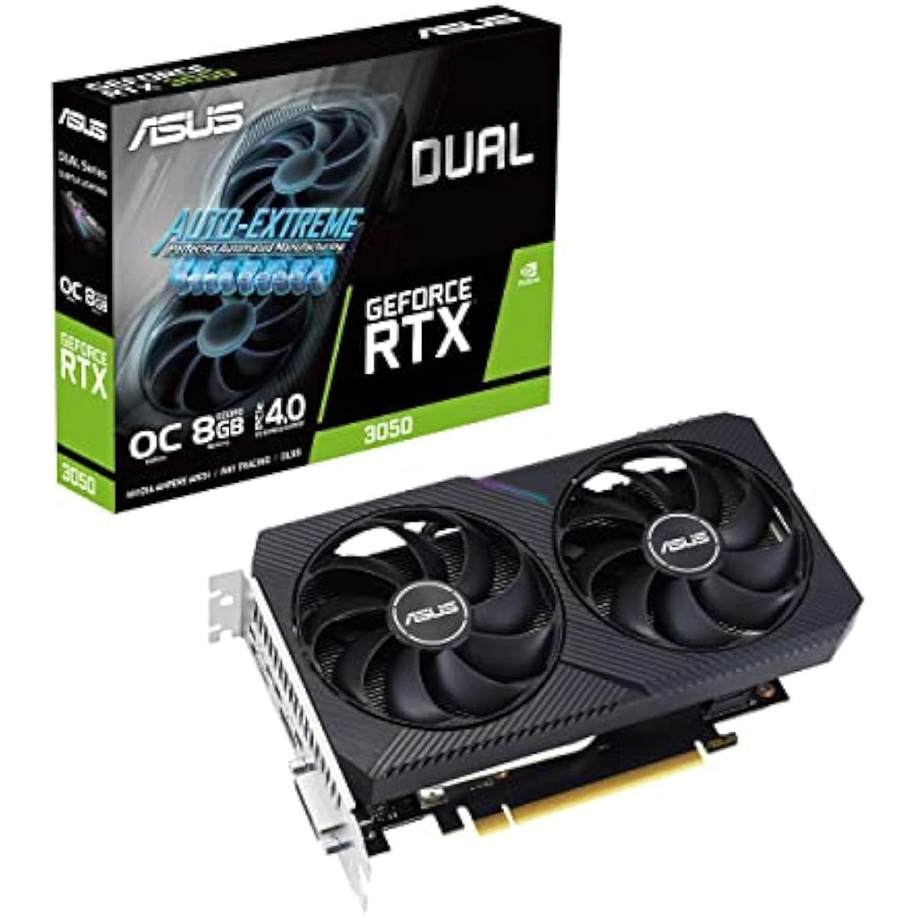 ASUS Dual NVIDIA GeForce RTX 3050 OC Edition 8GB GDDR6 Graphics Card