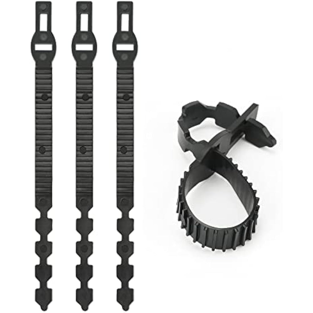 KINGLAKE 4Pcs Black Tree Ties – 40cm Adjustable Heavy Duty Plant Straps
