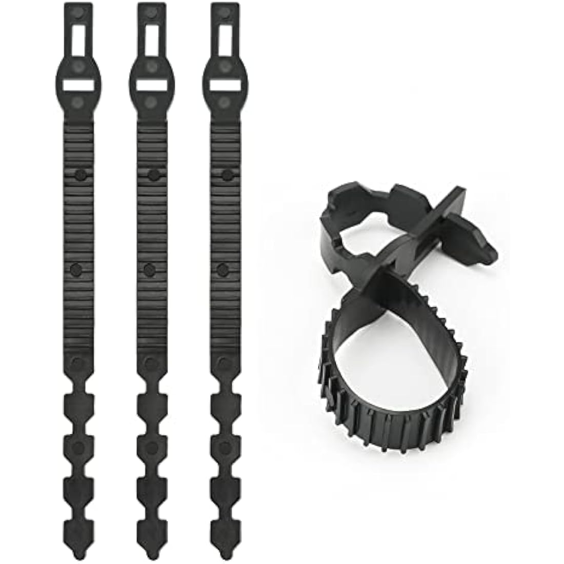 KINGLAKE 4Pcs Black Tree Ties – 40cm Adjustable Heavy Duty Plant Straps