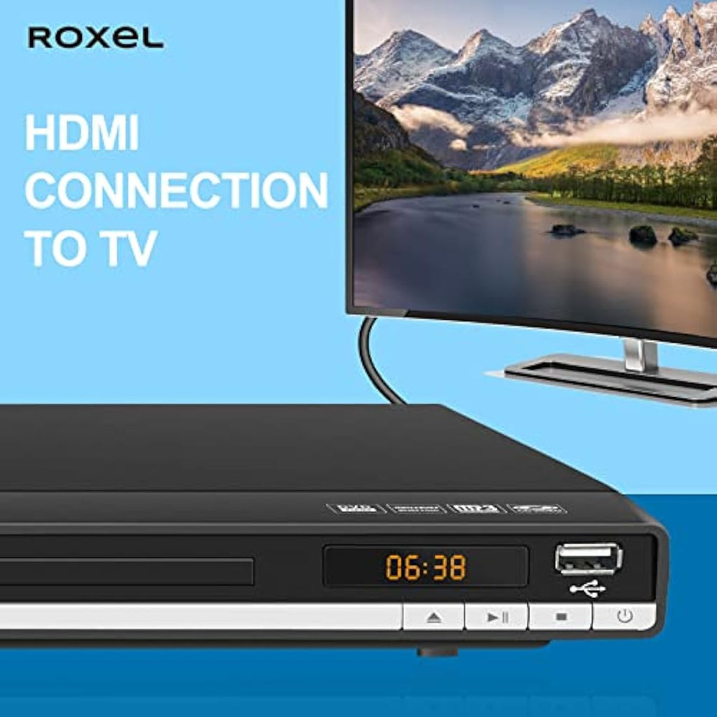 Roxel RDP-S500 Multi Region DVD Player | 1080p HDMI Upscaling & USB