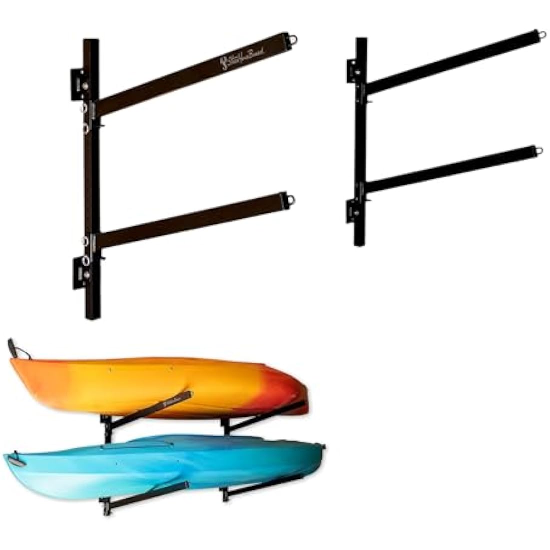 StoreYourBoard 2 Kayak Wall Mount Rack – Heavy Duty Adjustable Storage