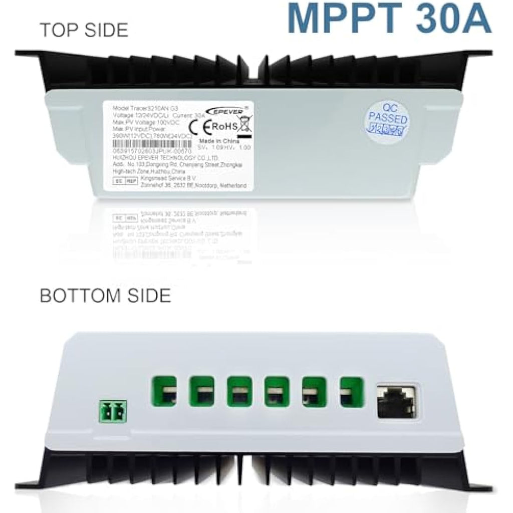 EPEVER 30A MPPT Solar Charge Controller 12V/24V for Lithium & Gel