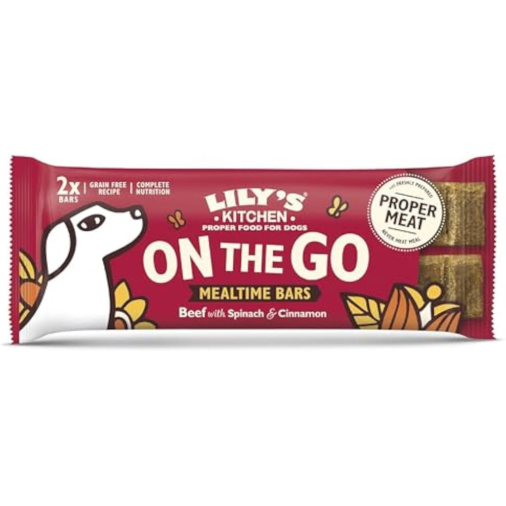 Lily's Kitchen Beef On the Go Bars | Grain-Free Dog Treats - 16 x 40g