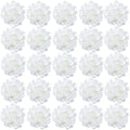 FagusHome 30 Pcs Silk Hydrangea Heads with Stems for Wedding Decor | White