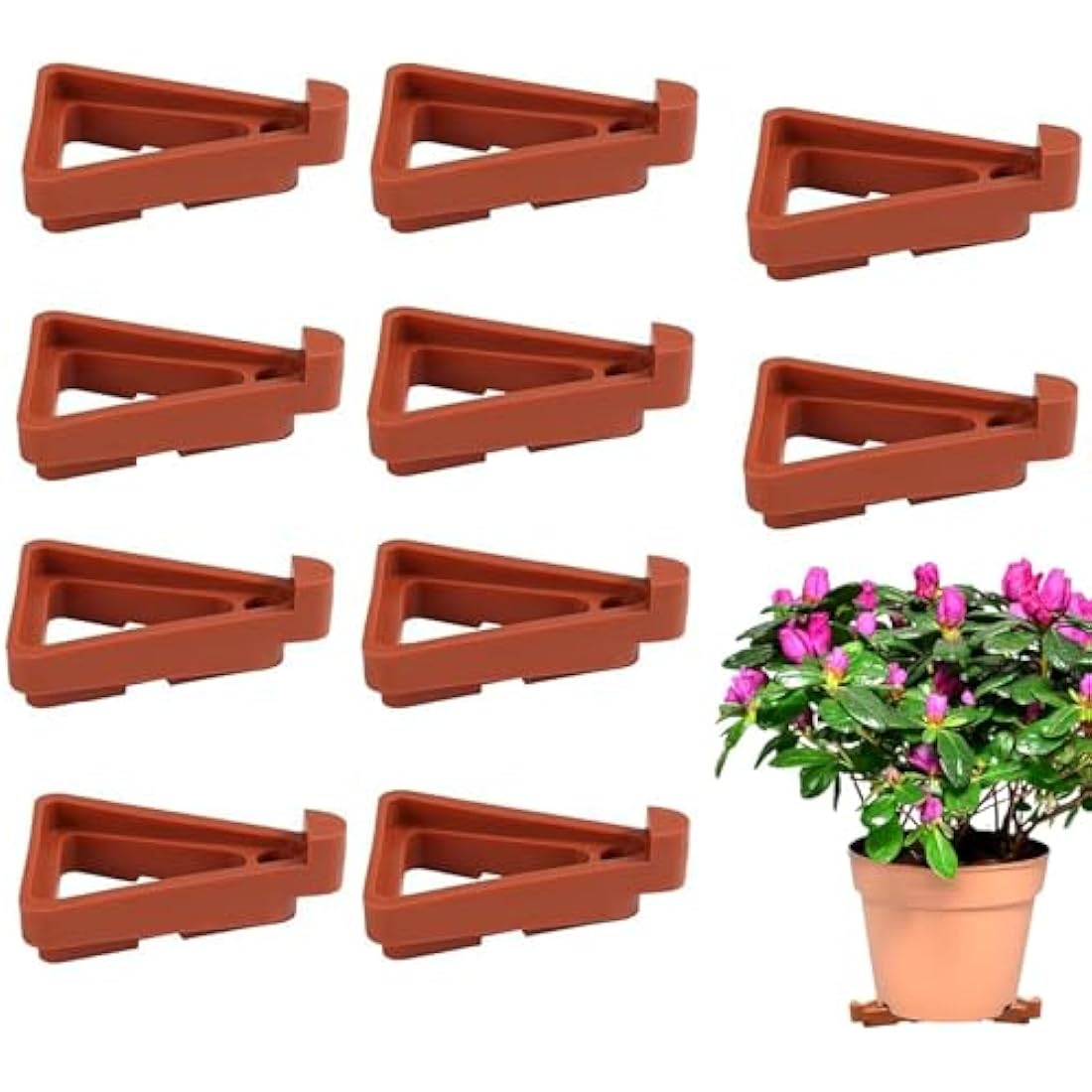 Jolof Store 24 Pcs Nylon Pot Feet – Invisible Triangle Plant Risers