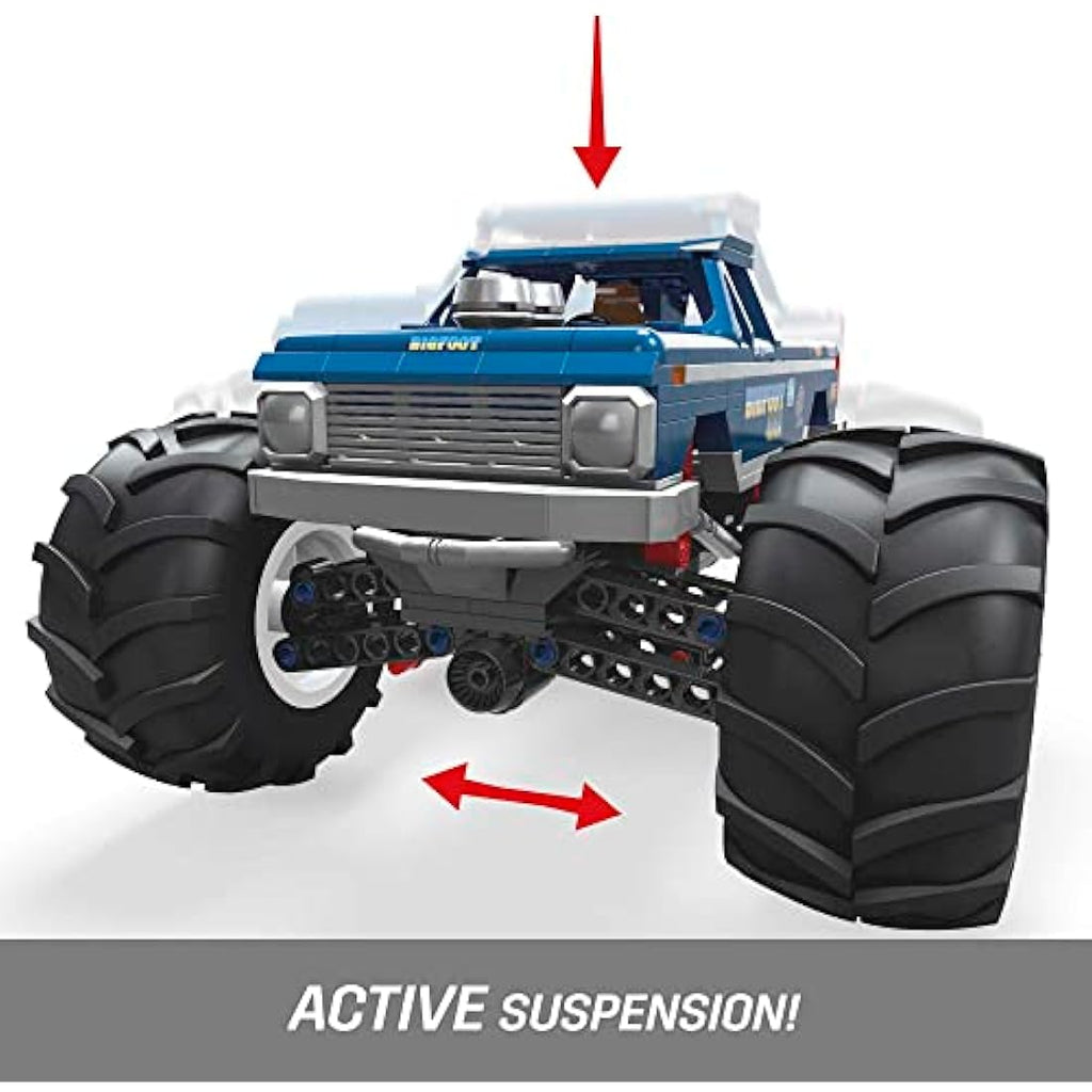 MEGA Hot Wheels Bigfoot Monster Truck 1:18 Scale Building Set - 538 Pcs
