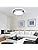 DINGLILIGHTING 48W LED Flush Mount Ceiling Light - 18 Inch Dimmable Black